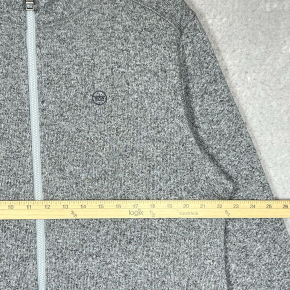 Peter Millar Crown Fleece Full Zip Sweater LG Gale Performance Gray MF23K63 $160 - Picture 7 of 14